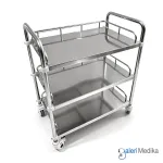 SPIRIT Meja Instrument 3 Rak Stainless Steel Troli Medis SP-ST125