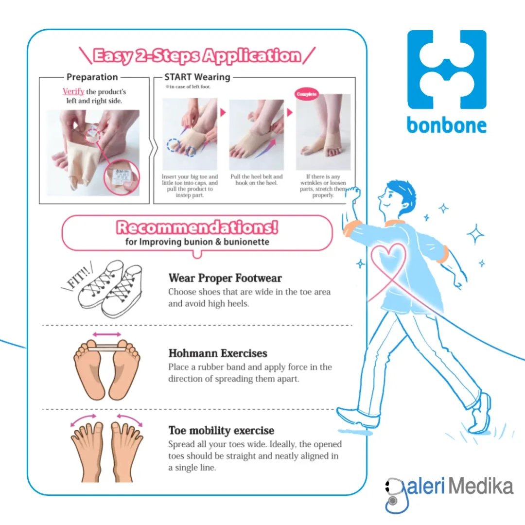 Bunion Socks Bonbone Cinderella Untuk Jari Bengkok JAPAN Quality