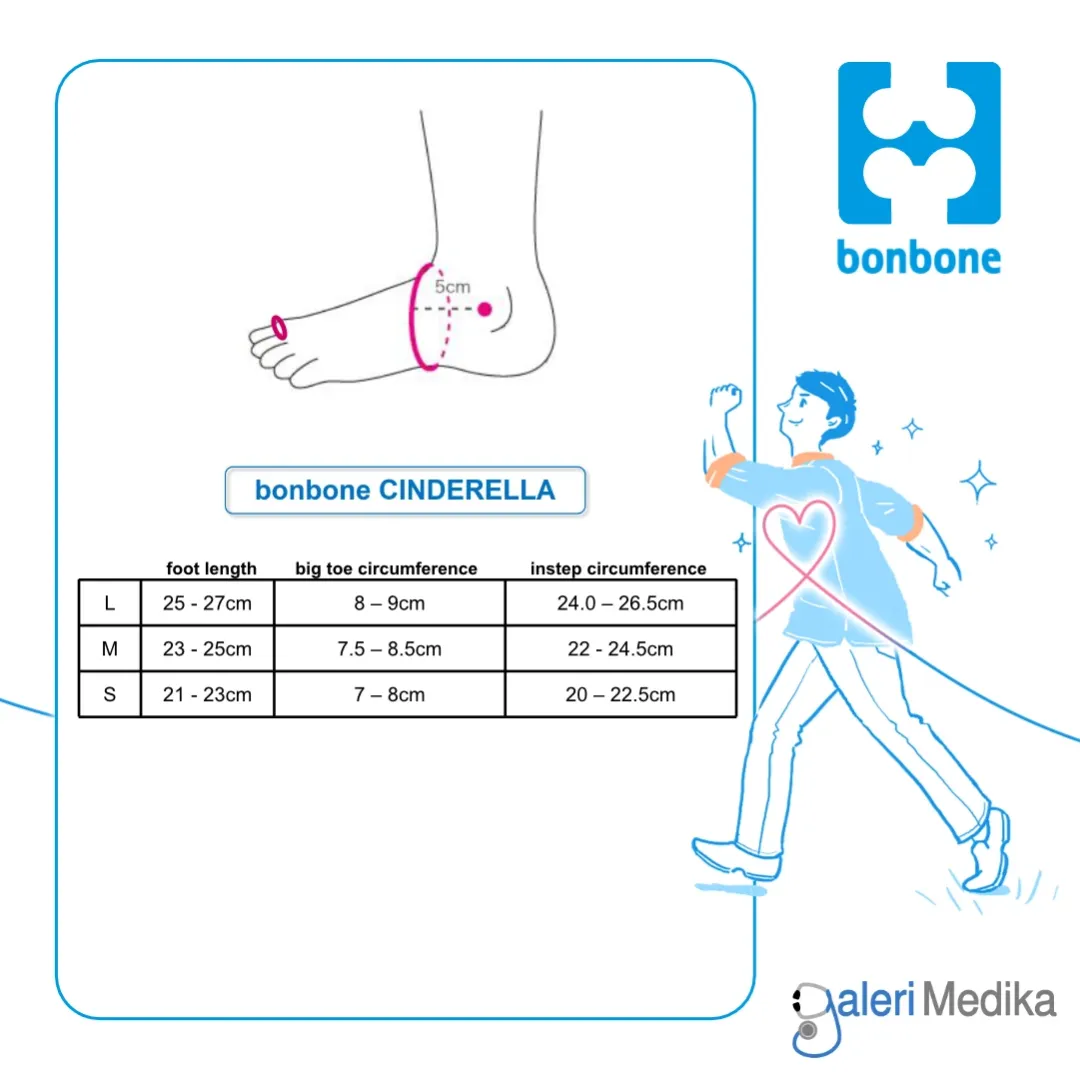 Bunion Socks Bonbone Cinderella Untuk Jari Bengkok JAPAN Quality