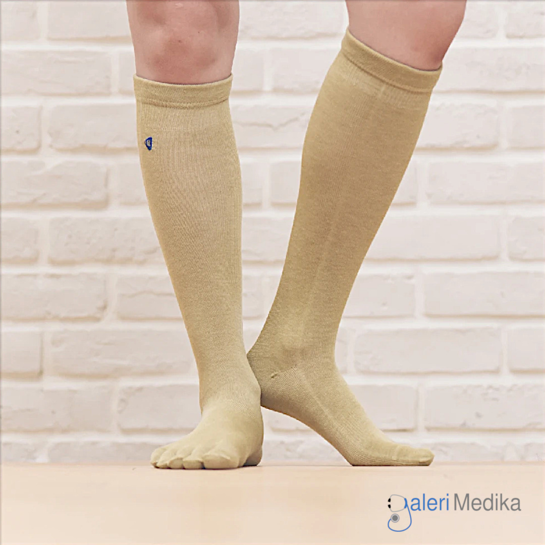 Kaos Kaki Diabetes CuCare Knee Toe Socks Anti Bakteria