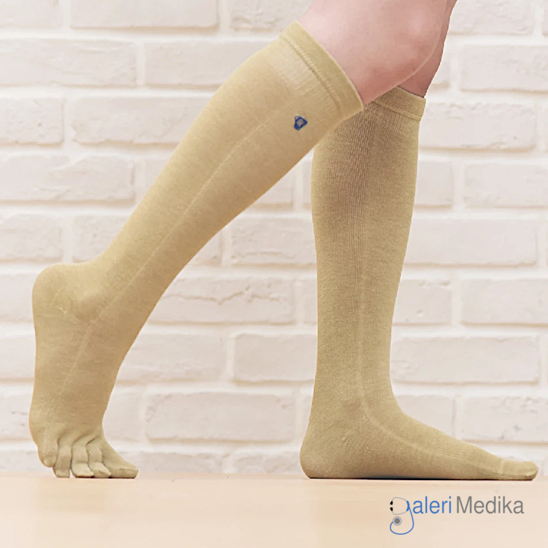 Kaos Kaki Diabetes CuCare Knee Toe Socks Anti Bakteria