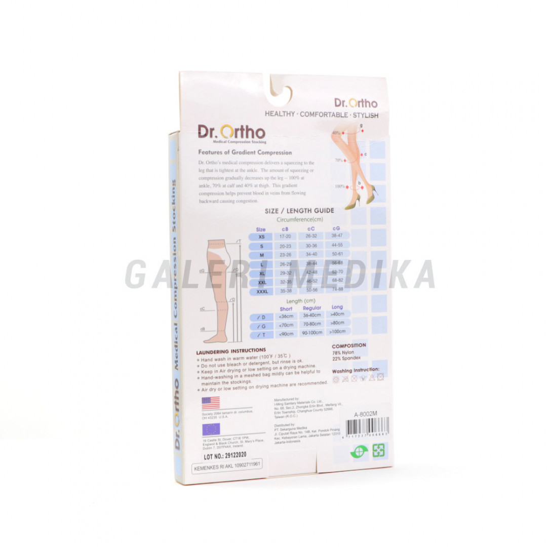 Dr. Ortho A-8002 Stocking Varises Under Knee - Open Toes