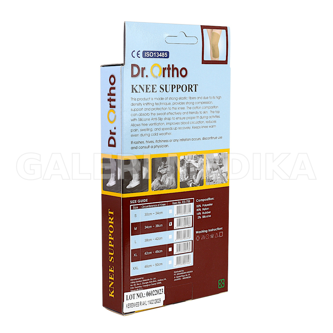 Pelindung Lutut Dr Ortho ES-759 dengan Silicone Anti Slip