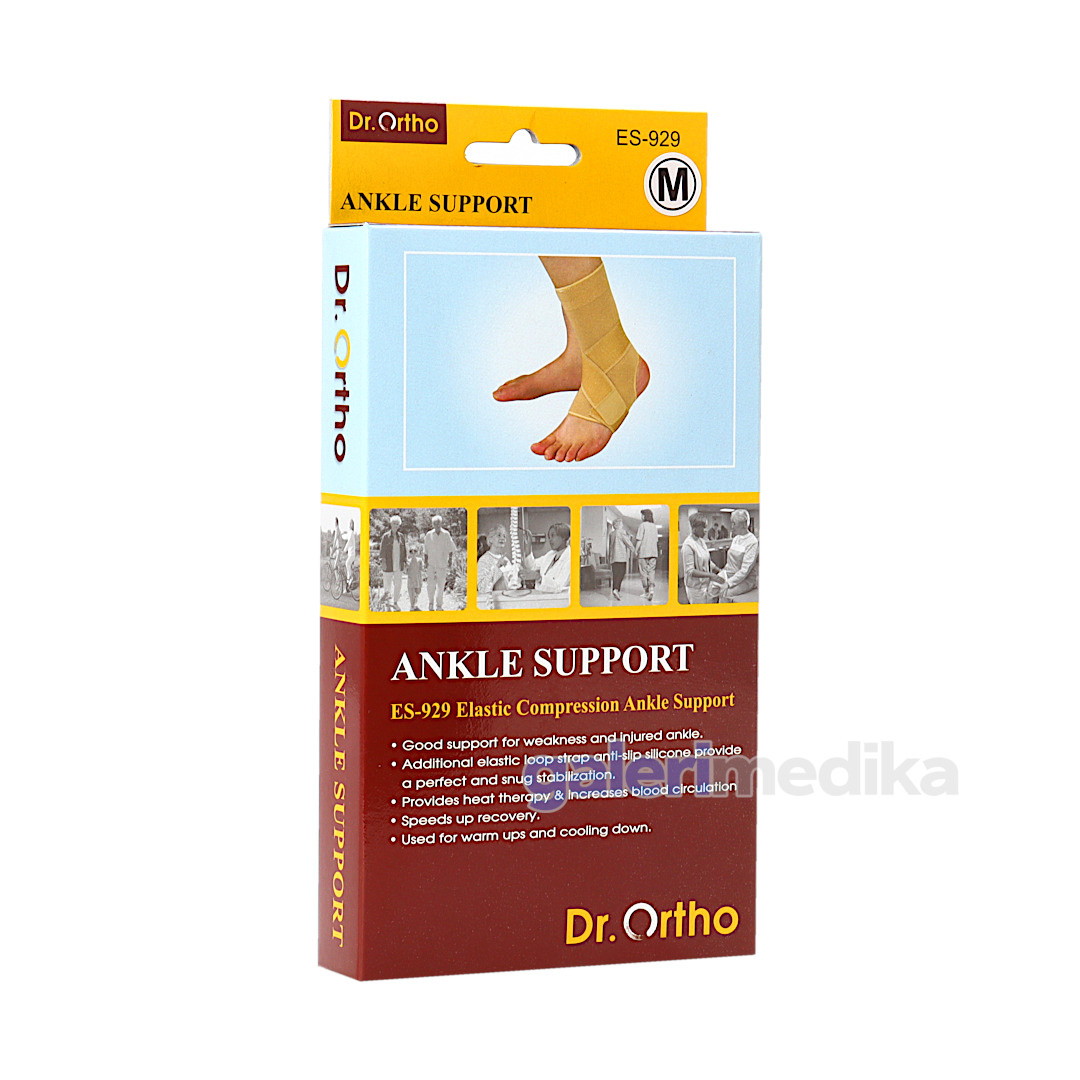 Dr. Ortho ES-929 Elastic Ankle Support dengan silicone