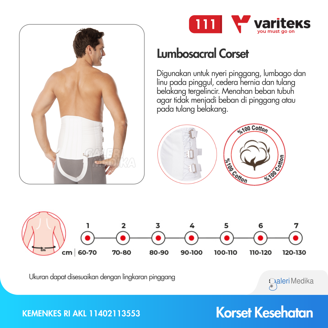 Korset Kesehatan Variteks 111 Variteks Lumbosacral Corset