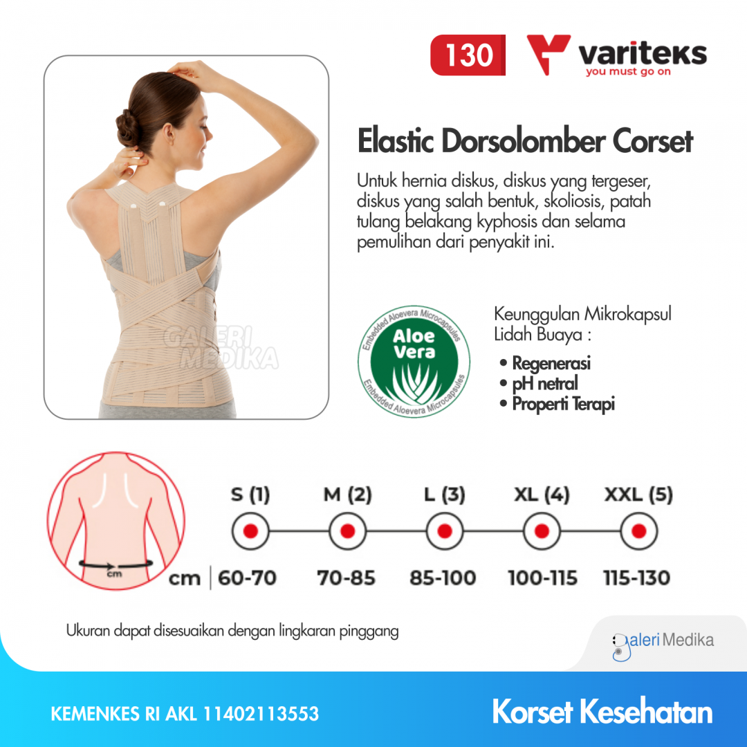 Variteks 130 Elastic Dorsolomber Corset (Penegak Punggung)