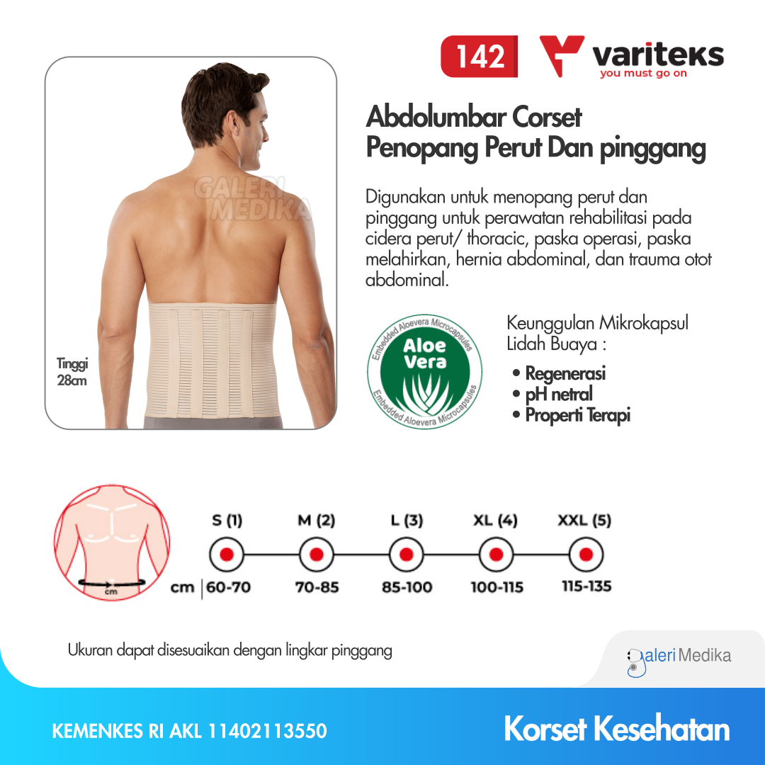 Variteks 142 Abdolumbar Corset Penopang Perut Dan pinggang