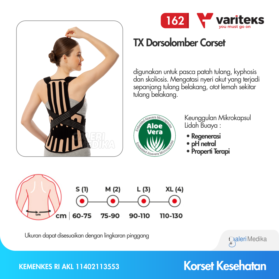 Penyangga Punggung Variteks 162 TX Dorsolumber Corset