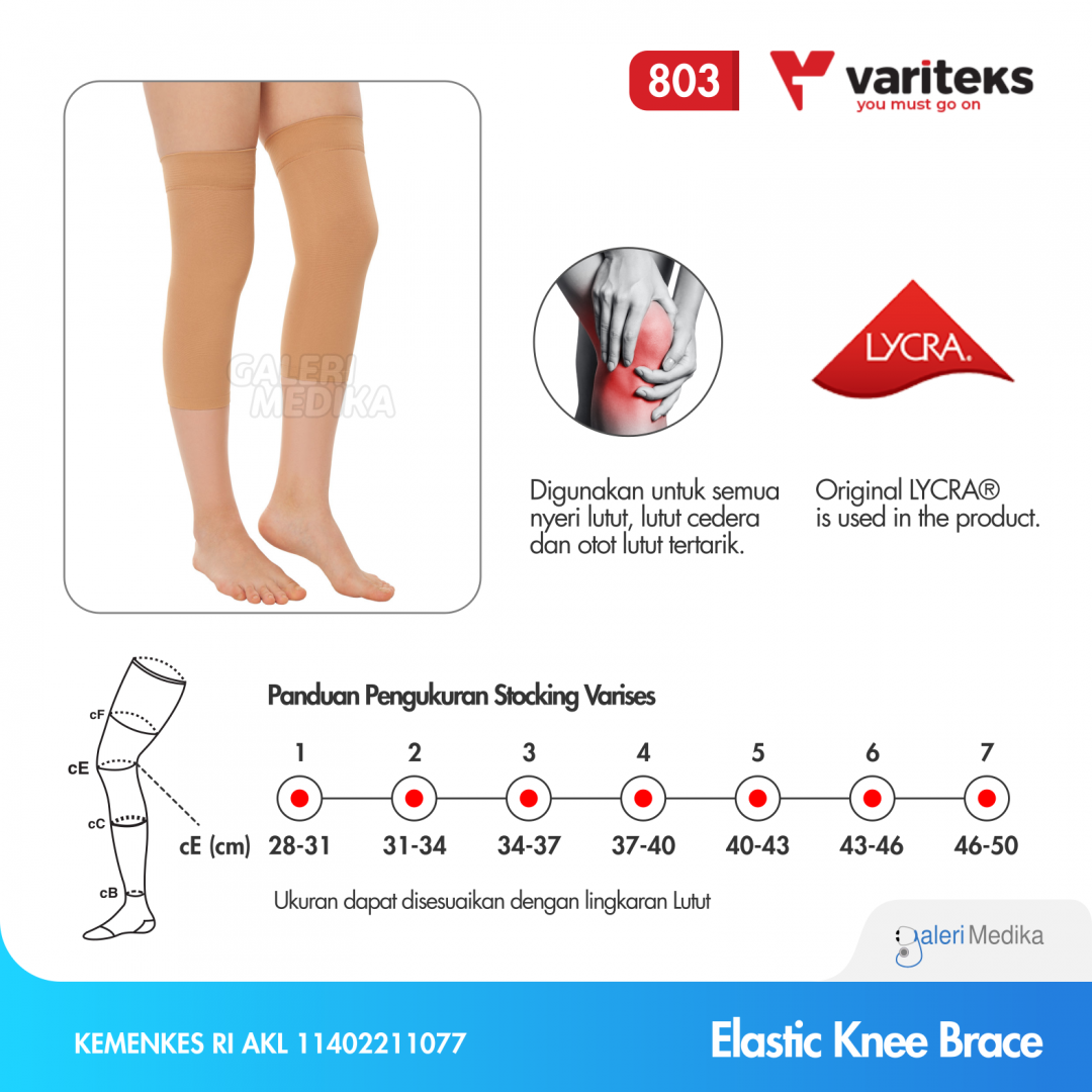 Variteks 803 - Elastic Knee Brace Support Lutut