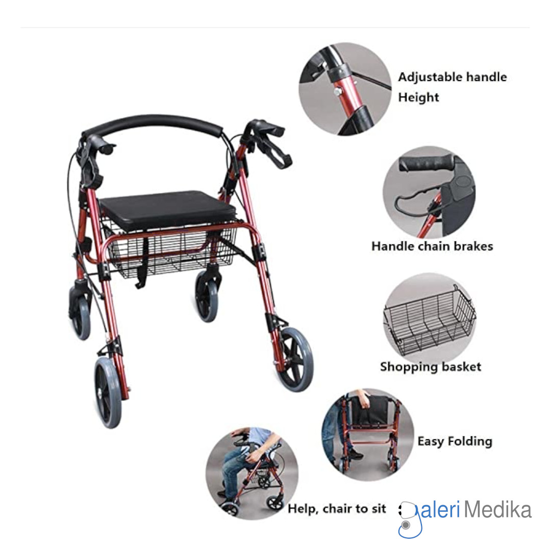 Rollator GEA FS965LH Alat Bantu Jalan dengan Roda Rollator GEA FS965LH Alat Bantu Jalan dengan Roda