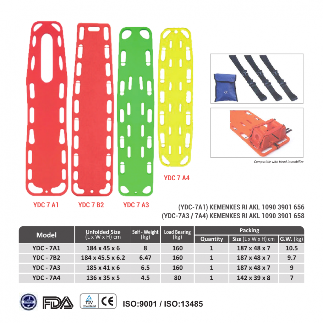 Long Spine Board GEA YDC 7A1 Papan Tandu Darurat