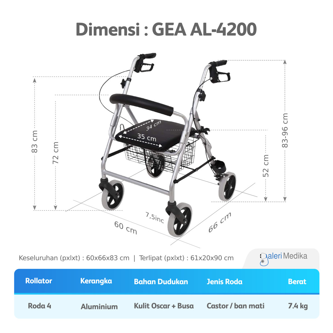 GEA Rollator AL-4200 Alat Bantu Jalan