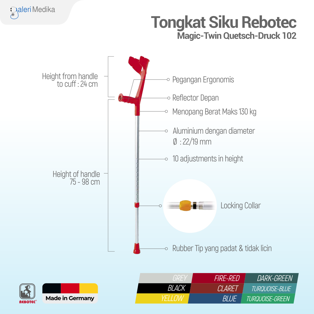 Tongkat Elbow Rebotec Magic-Twin 102