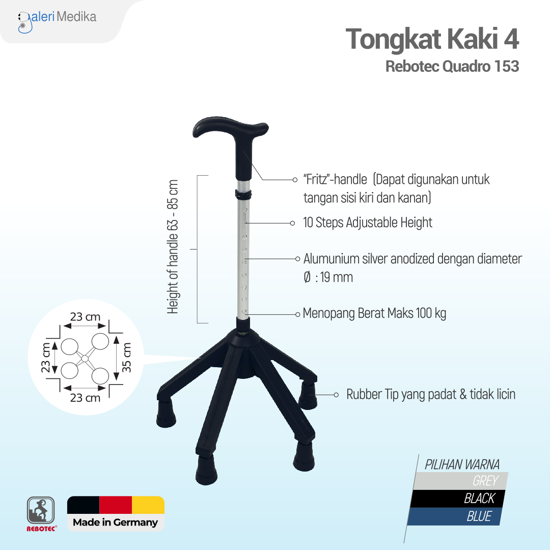 Tongkat Kaki 4 Rebotec Quadro Fritz Handle 153