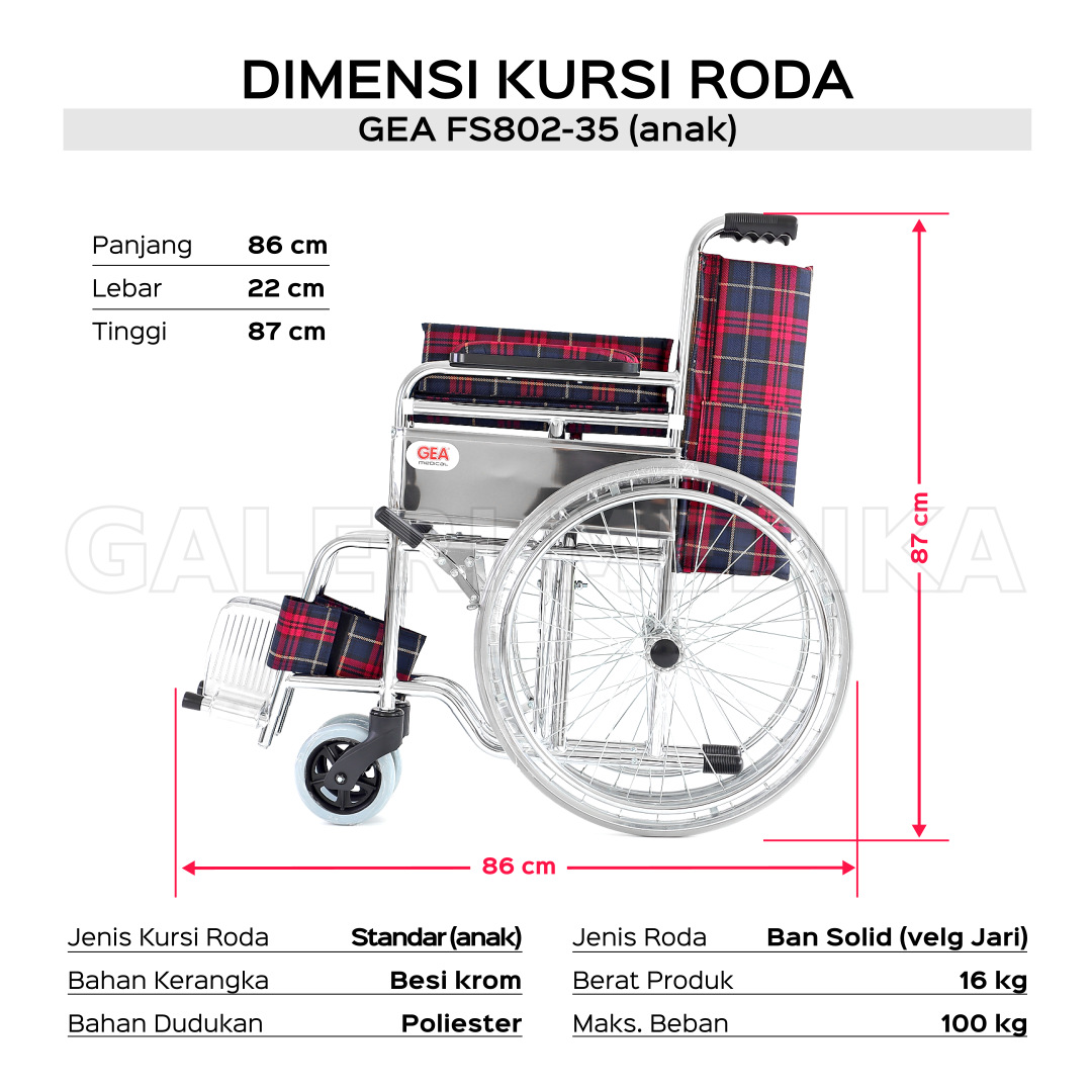 Kursi Roda Anak GEA FS802-35