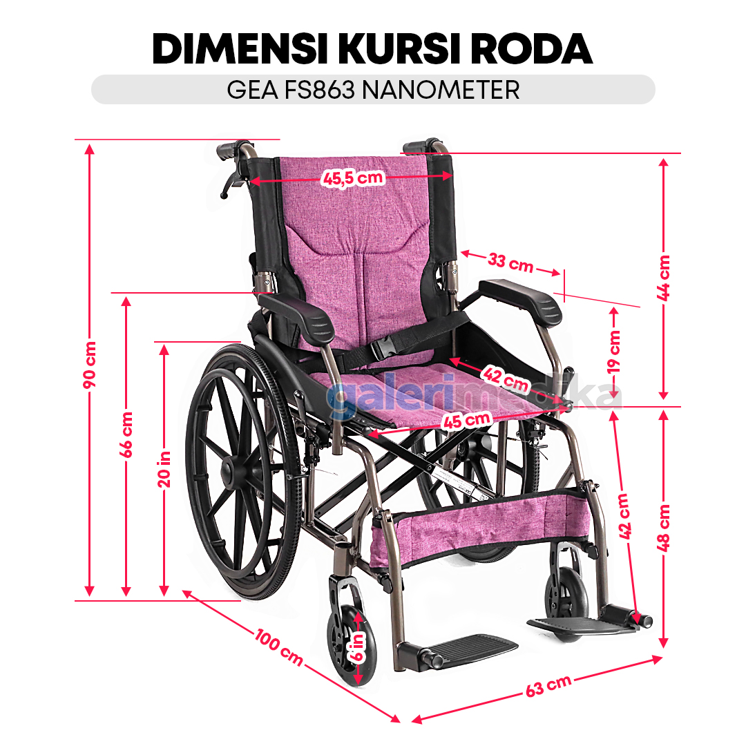 Kursi Roda GEA FS 863M Aluminium Nanometer