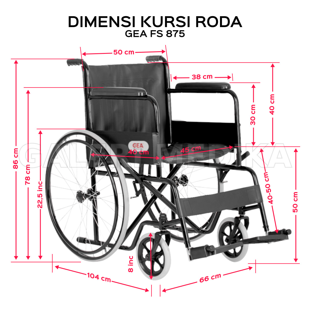 Kursi Roda GEA FS 875 - Hitam