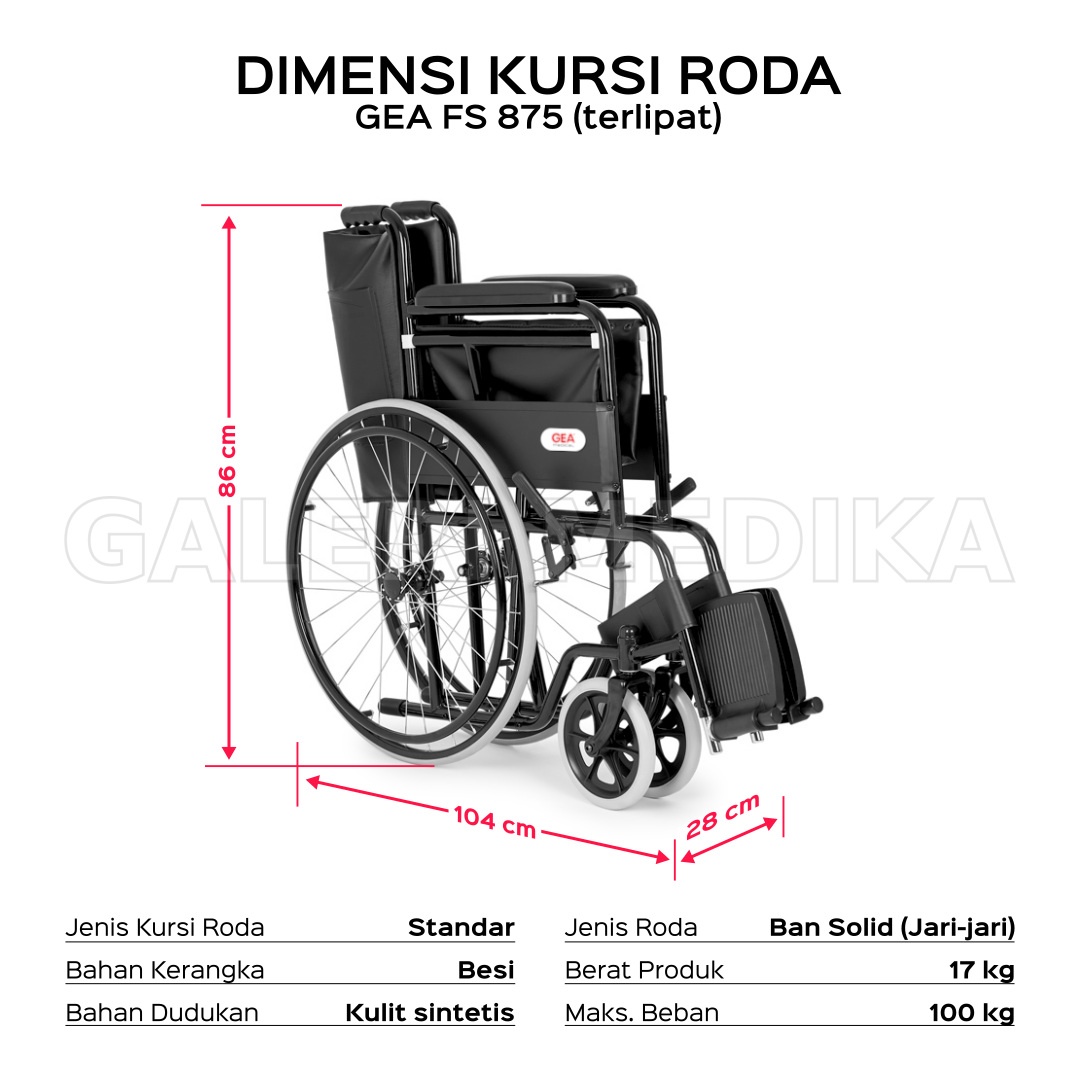 Kursi Roda GEA FS 875 - Hitam