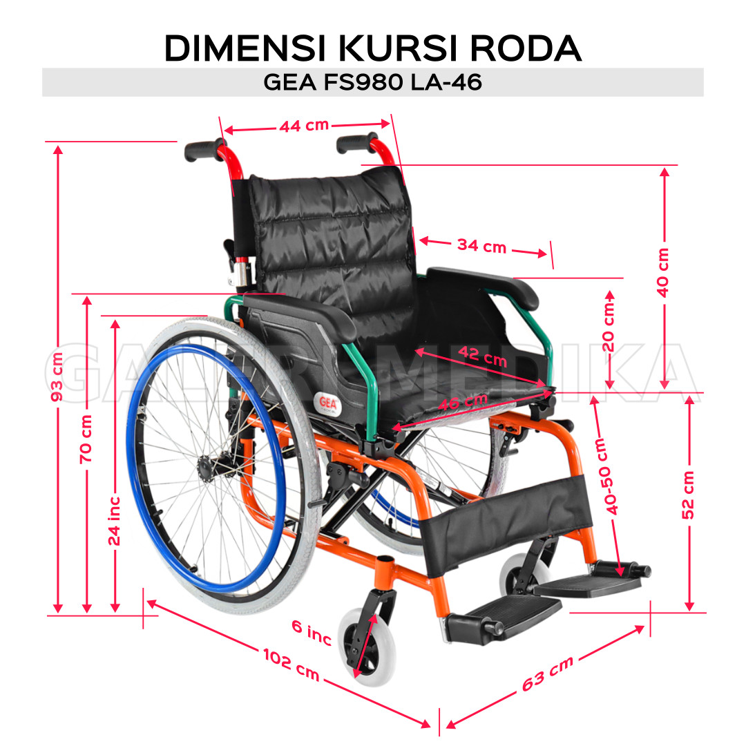 Kursi Roda GEA FS980 LA-46 Dewasa