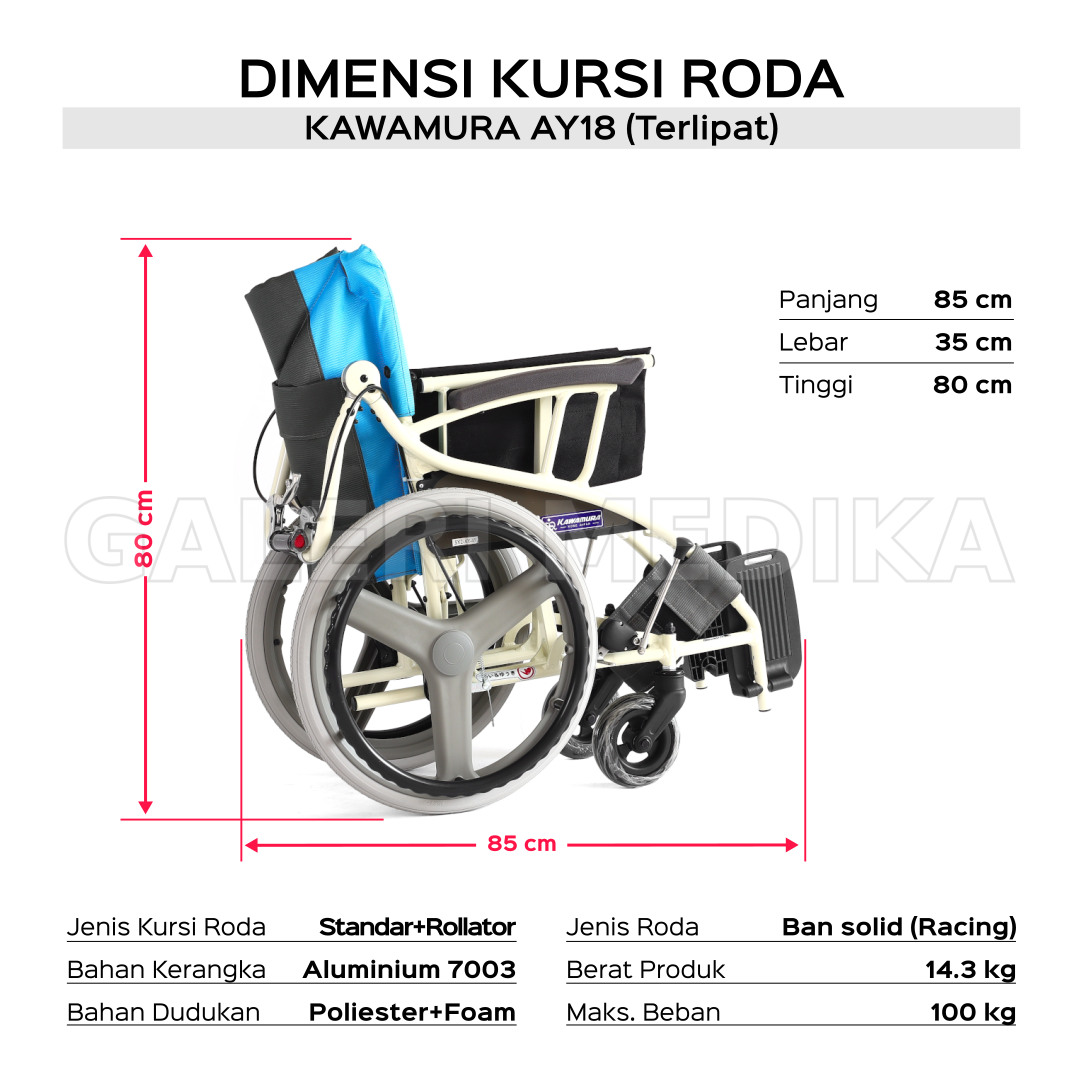 Kawamura AY18 + Rollator Kursi Roda Jepang