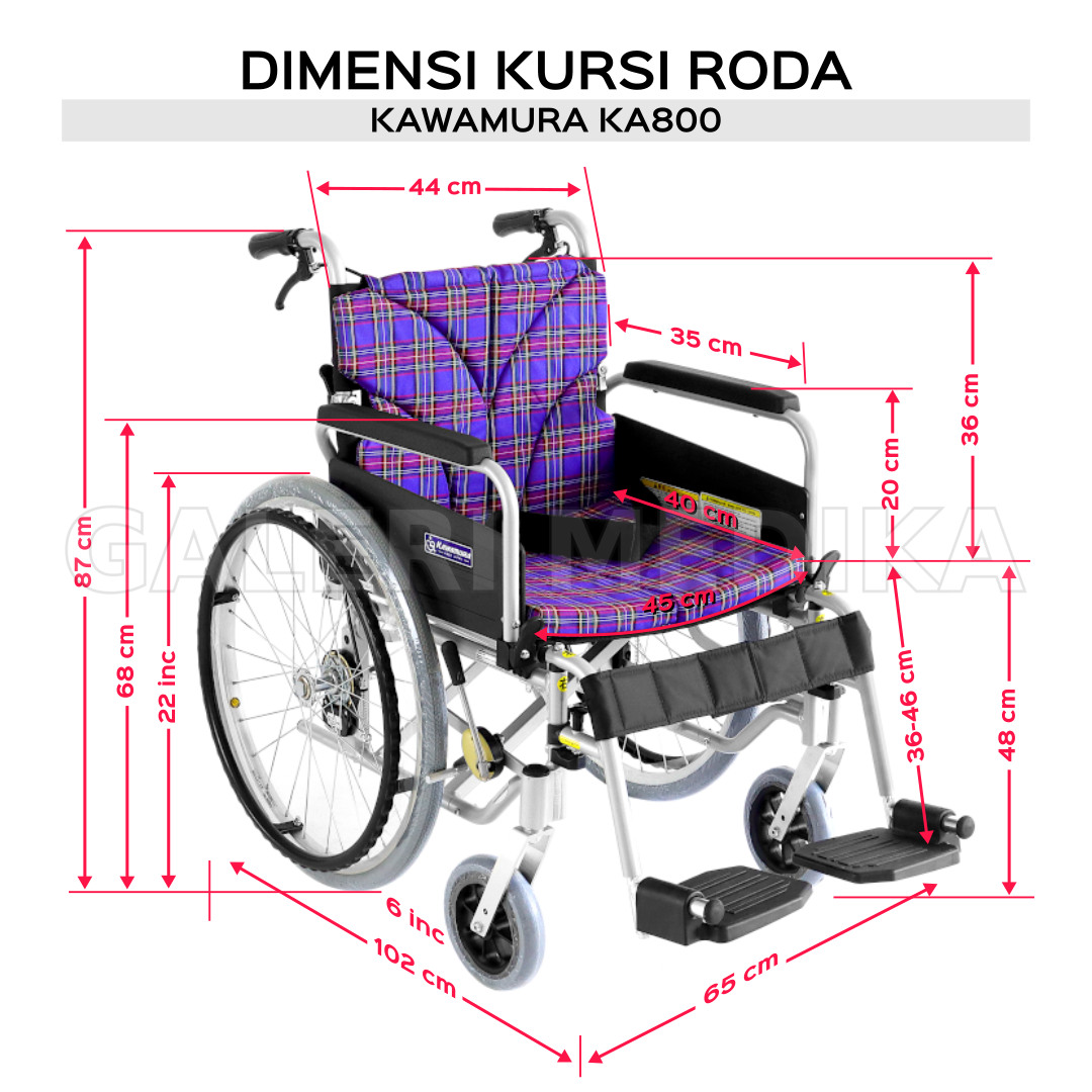 Kawamura KA800 Comfort Model - Kursi Roda Jepang