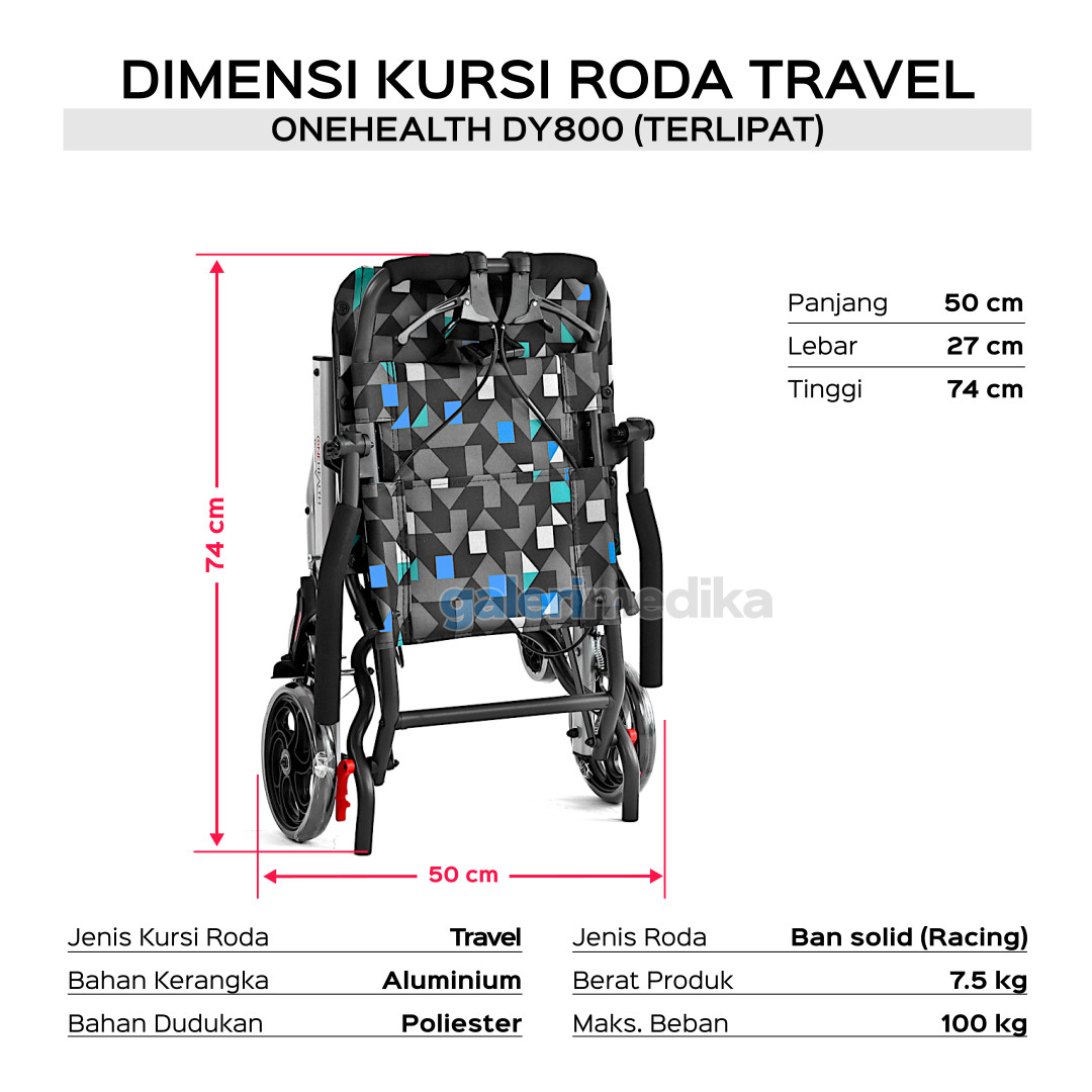 Kursi Roda Travel OneHealth DY800