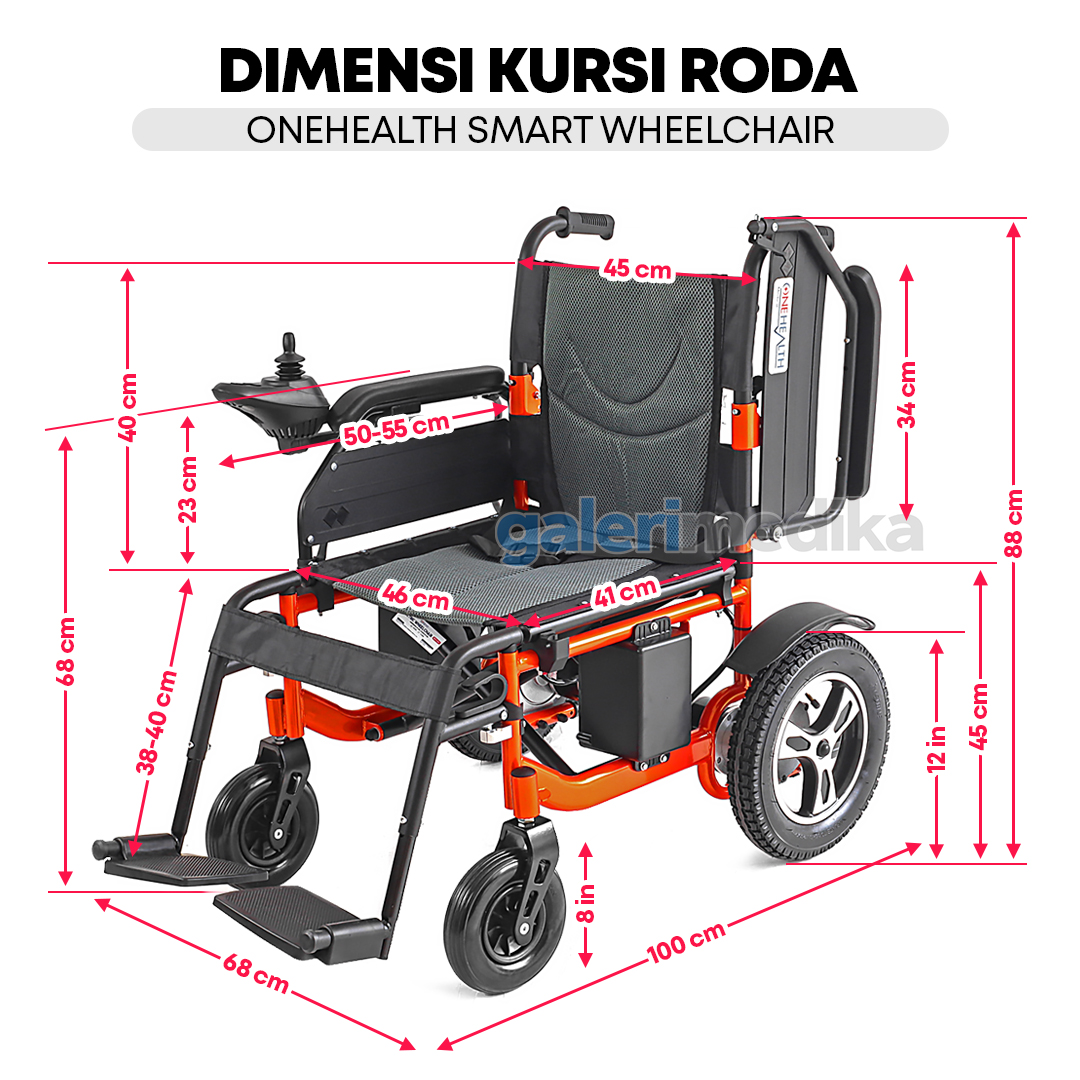 Kursi Roda Travel Elektrik OneHealth Smart Wheelchair