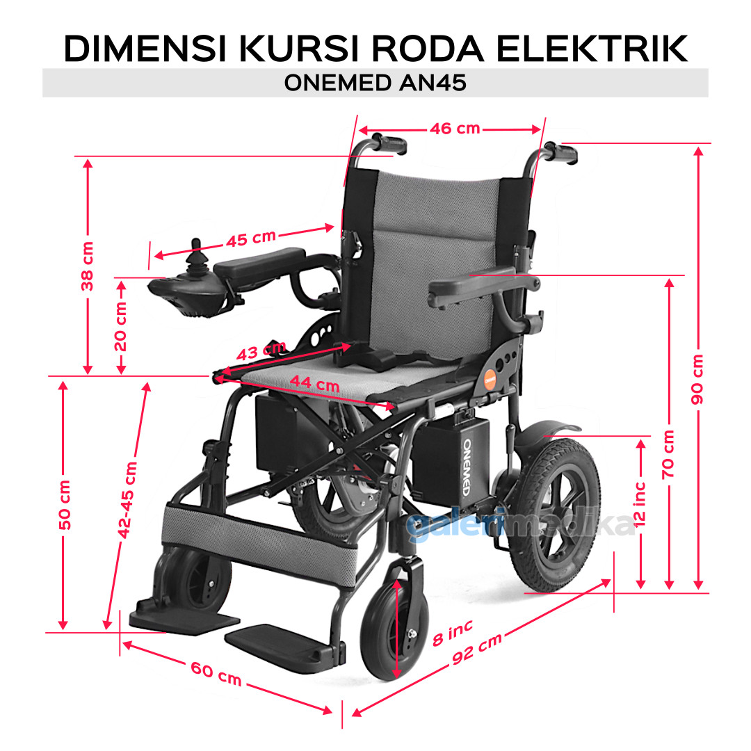 Kursi Roda Elektrik Lipat Onemed AN 45