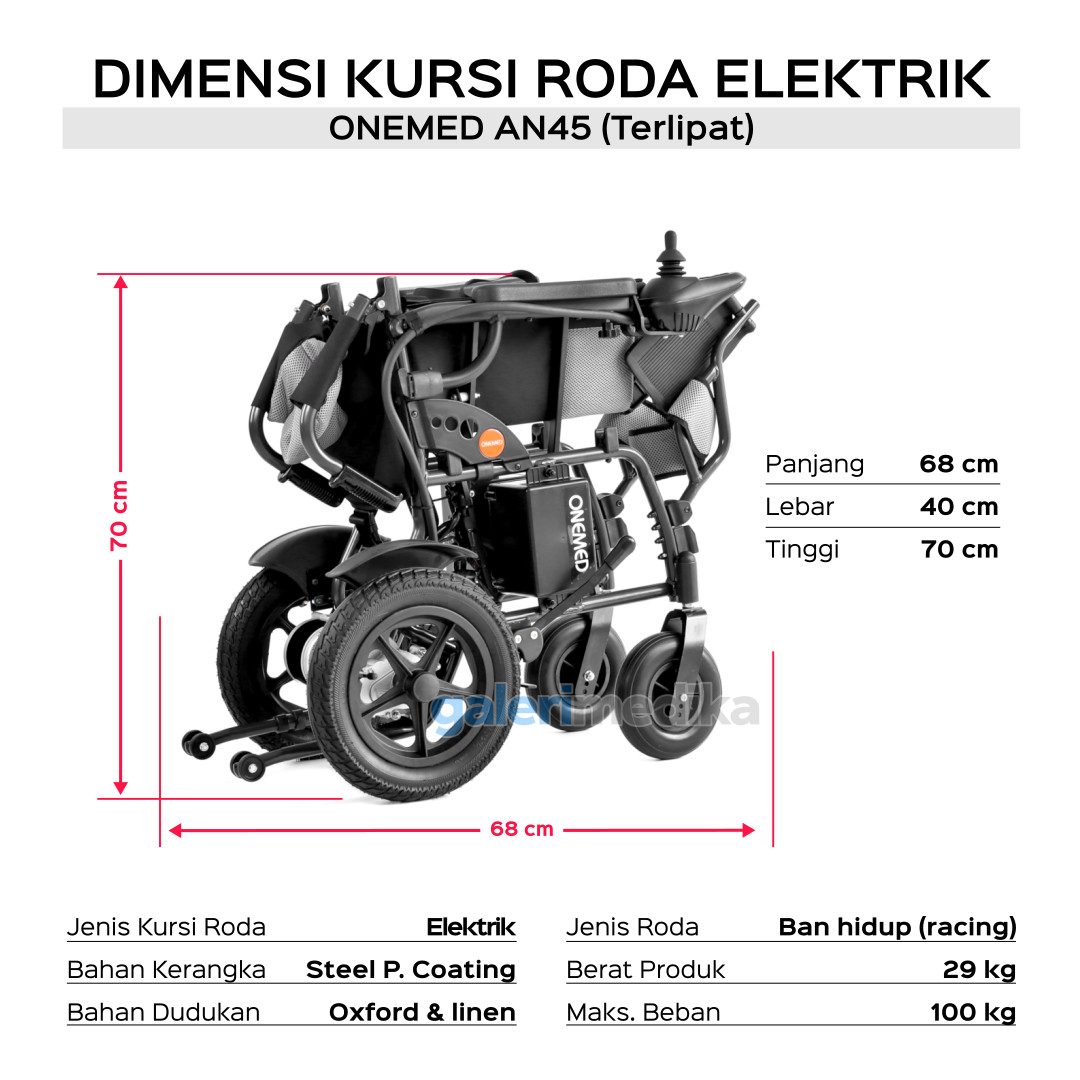 Kursi Roda Elektrik Lipat Onemed AN 45