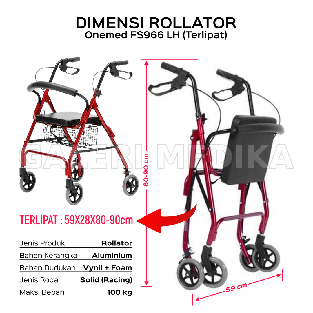 Rollator Onemed FS966 LH Alat Bantu Jalan