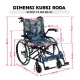 SPIRIT Kursi Roda Manual FS 863 BS-20 Steel Wheelchair Velg Jari