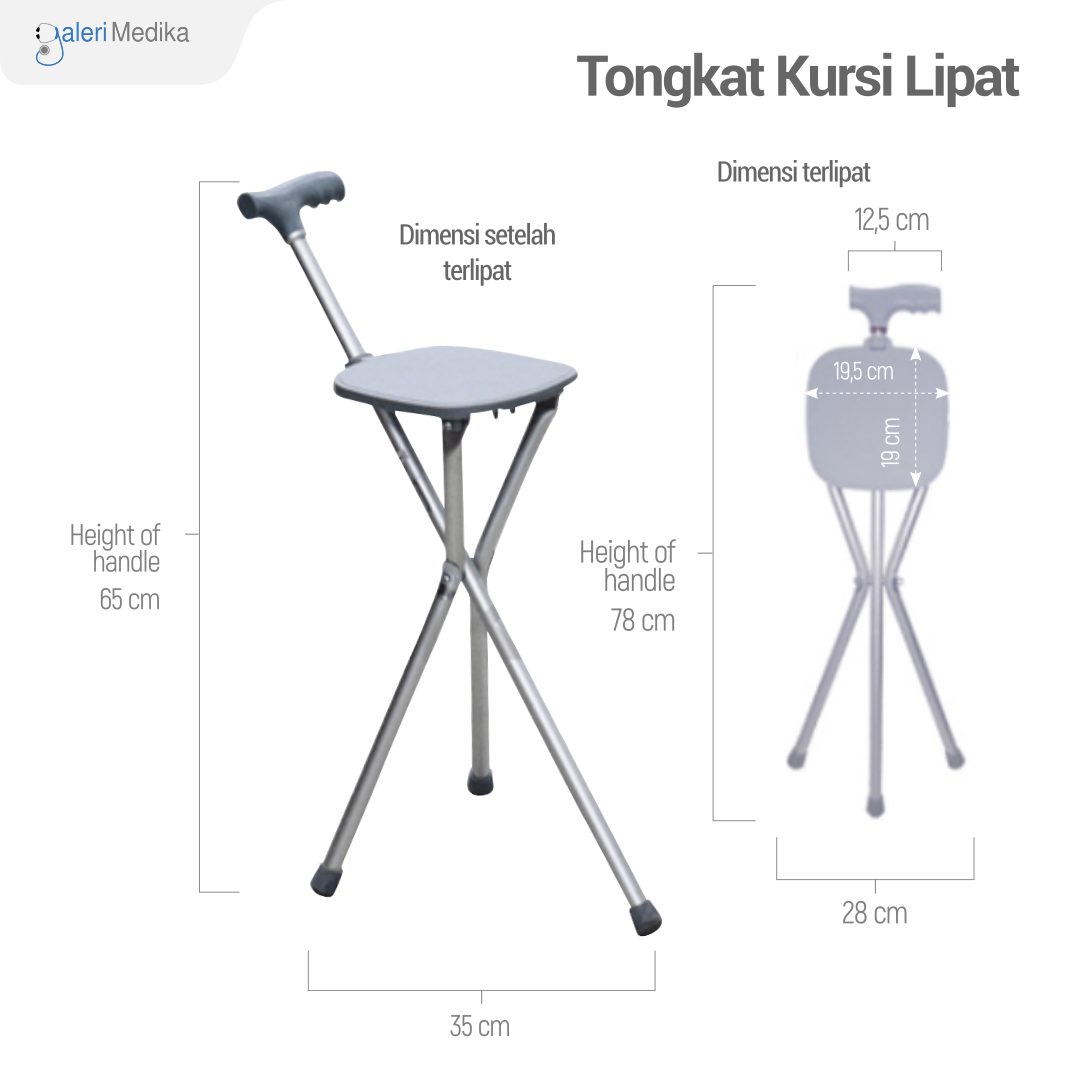 Tongkat Kursi Lipat - Onemed