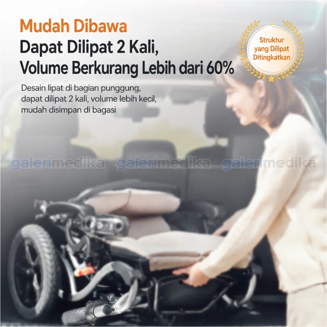 ONEMED D150EL Kursi Roda Listrik Elektrik Travelling Lipat PREMIUM ONEMED D150EL Kursi Roda Listrik Elektrik Travelling Lipat PREMIUM