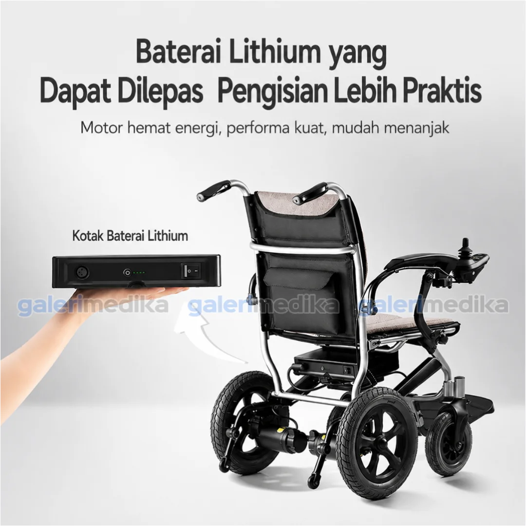 ONEMED D150FL Kursi Roda Elektrik Travelling Lipat Ultra Portable Electric ONEMED D150FL Kursi Roda Elektrik Travelling Lipat Ultra Portable Electric