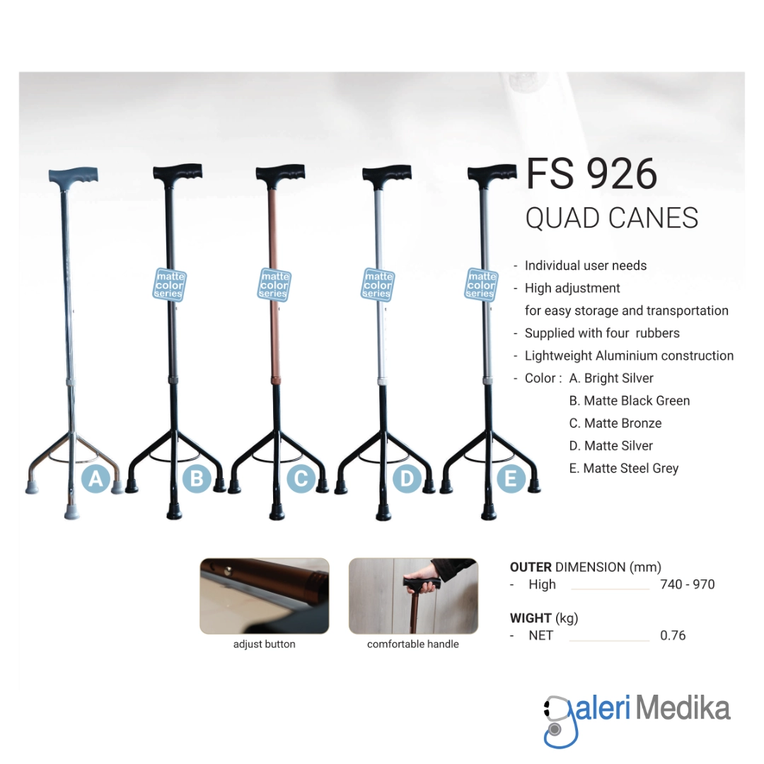 Tongkat Kaki 3 GEA FS926 Aluminium Alat Bantu Jalan