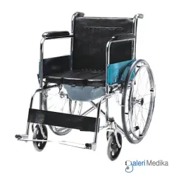 Kursi Roda 2in1 GEA GO-608U + Commode BAB Chrome Steel Wheelchair Kursi Roda 2in1 GEA GO-608U + Commode BAB Chrome Steel Wheelchair