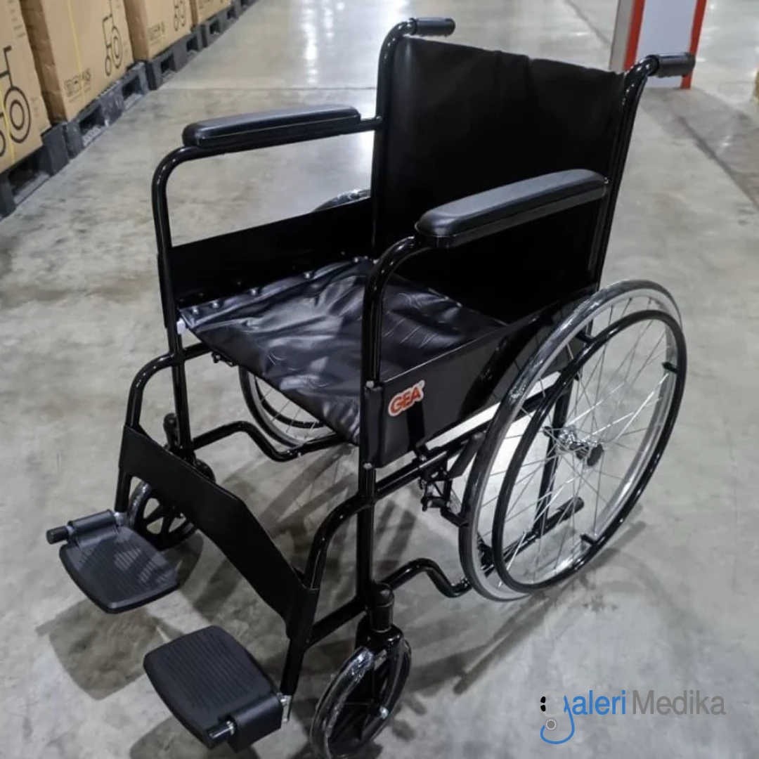 Kursi Roda GEA GO-875D Manual Steel Wheelchair Velg Jari-Jari