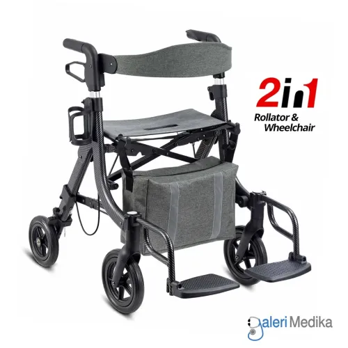 GEA Premium Rollator + Wheelchair ROL 965AL Alat Bantu Jalan 2 Fungsi GEA Premium Rollator + Wheelchair ROL 965AL Alat Bantu Jalan 2 Fungsi