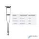 Tongkat Ketiak Kruk GEA ST-925L Aluminium Walking Stick Alat Bantu Jalan