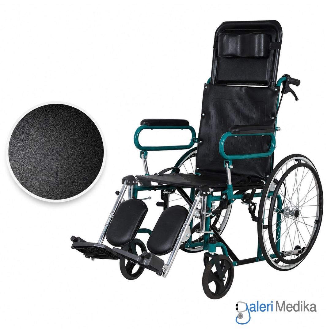 Kursi Roda Reclining SPIRIT FS 902GC Steel Wheelchair 2in1