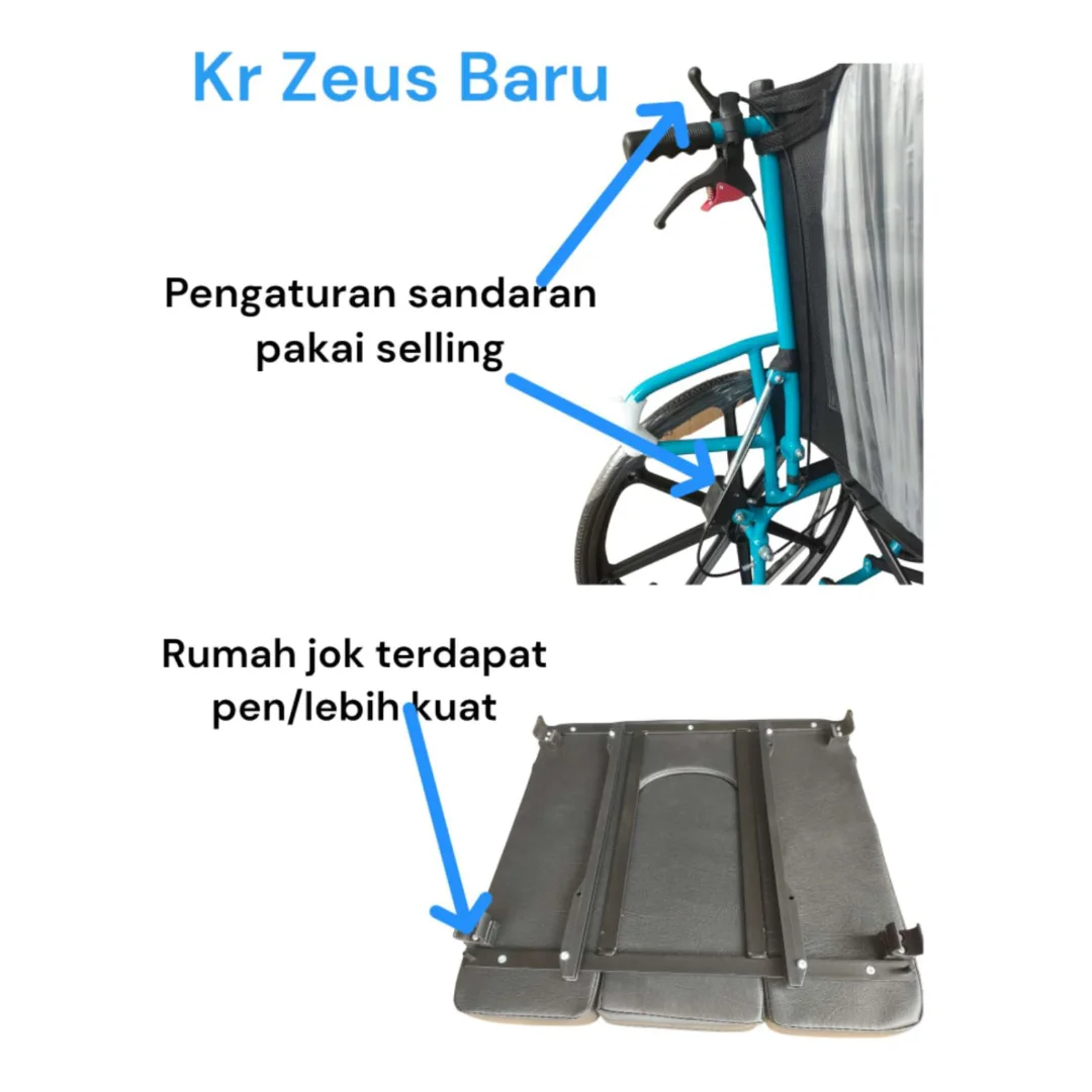 Kursi Roda 4in1 Multifungsi Avico Zeus Aluminium Kursi Roda 4in1 Multifungsi Avico Zeus Aluminium