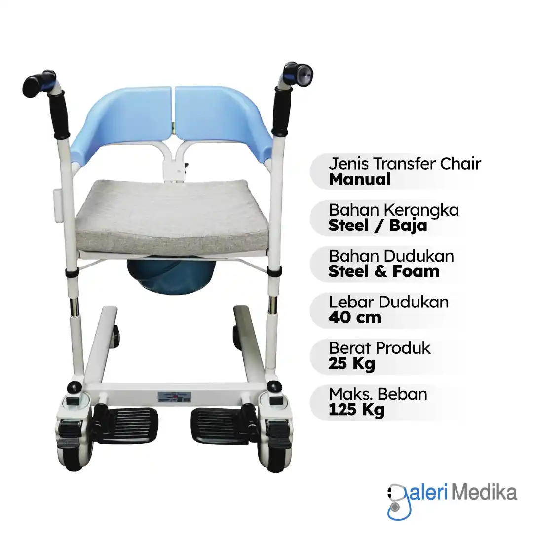 Kursi Roda Transfer Pasien OneHealth OH-TC01 + Commode Chair Kursi Roda Transfer Pasien OneHealth OH-TC01 + Commode Chair