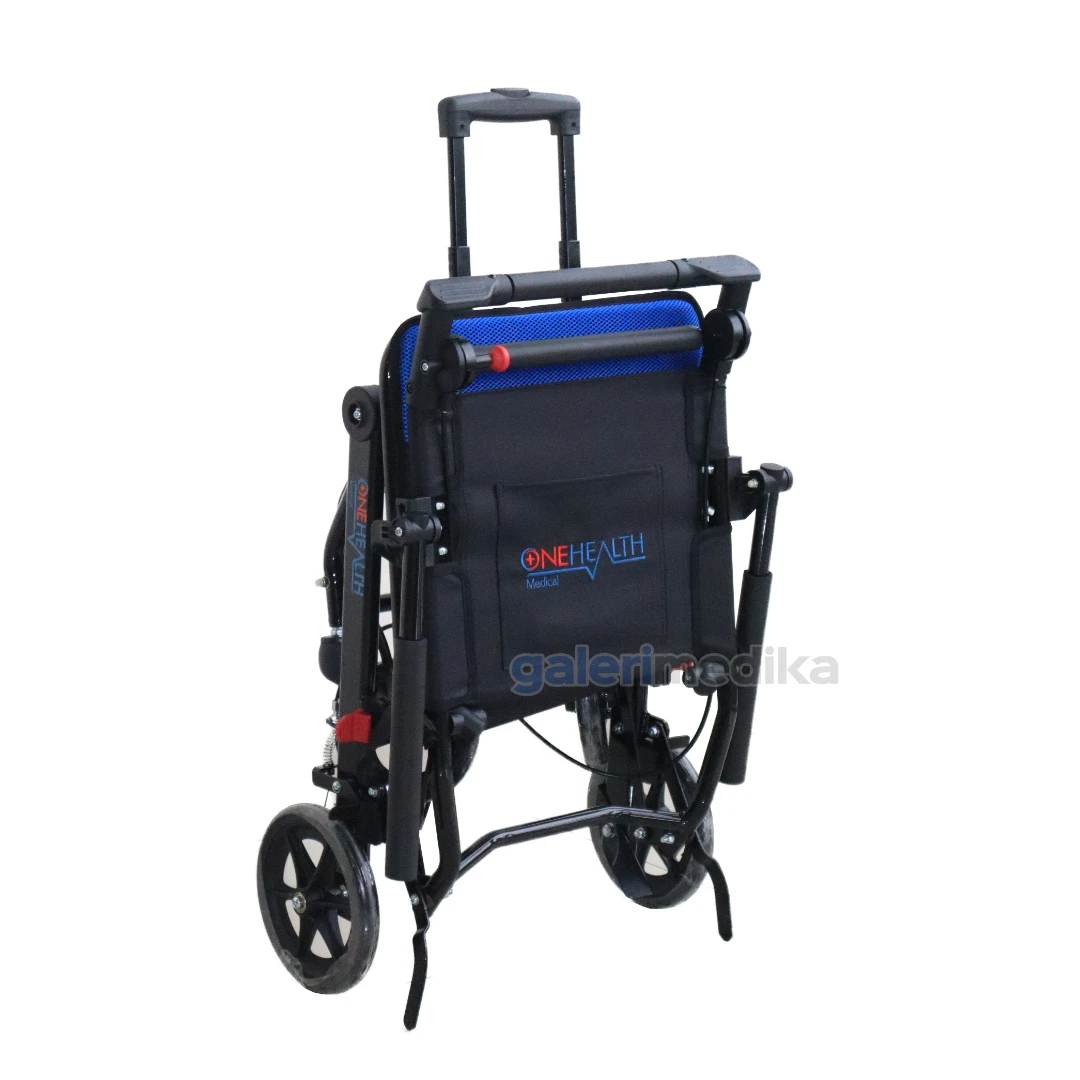 OneHealth OH900 Plus Kursi Roda Travel Aluminium + Handle