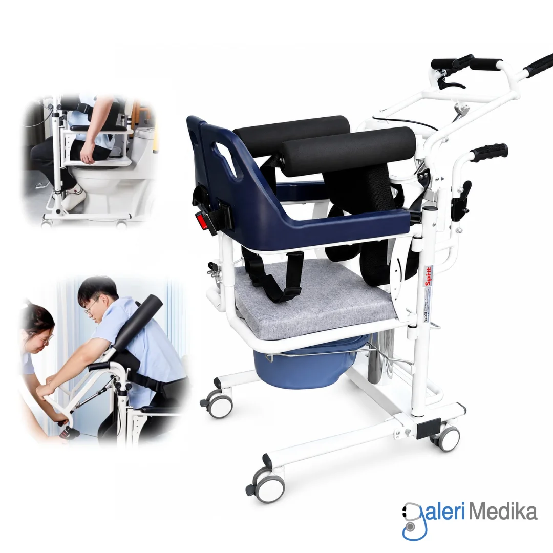 SPIRIT Kursi Transfer Pasien + Alat Berdiri & Commode Chair Hidrolik 3 Fungsi FS702SP SPIRIT Kursi Transfer Pasien + Alat Berdiri & Commode Chair Hidrolik 3 Fungsi FS702SP