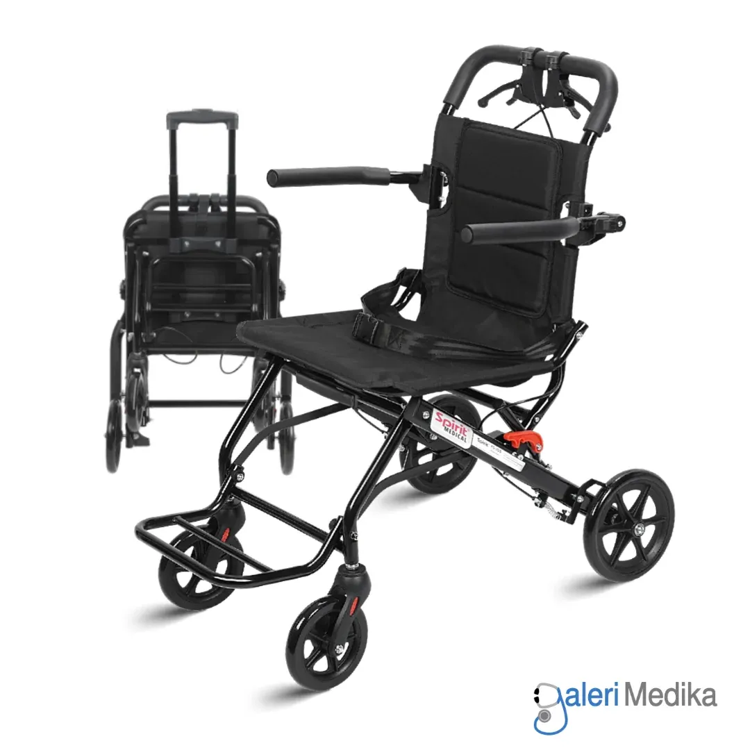 SPIRIT Kursi Roda PORTABLE Lipat Tipis Aluminium Travel Wheelchair FSJ01 SPIRIT Kursi Roda PORTABLE Lipat Tipis Aluminium Travel Wheelchair FSJ01
