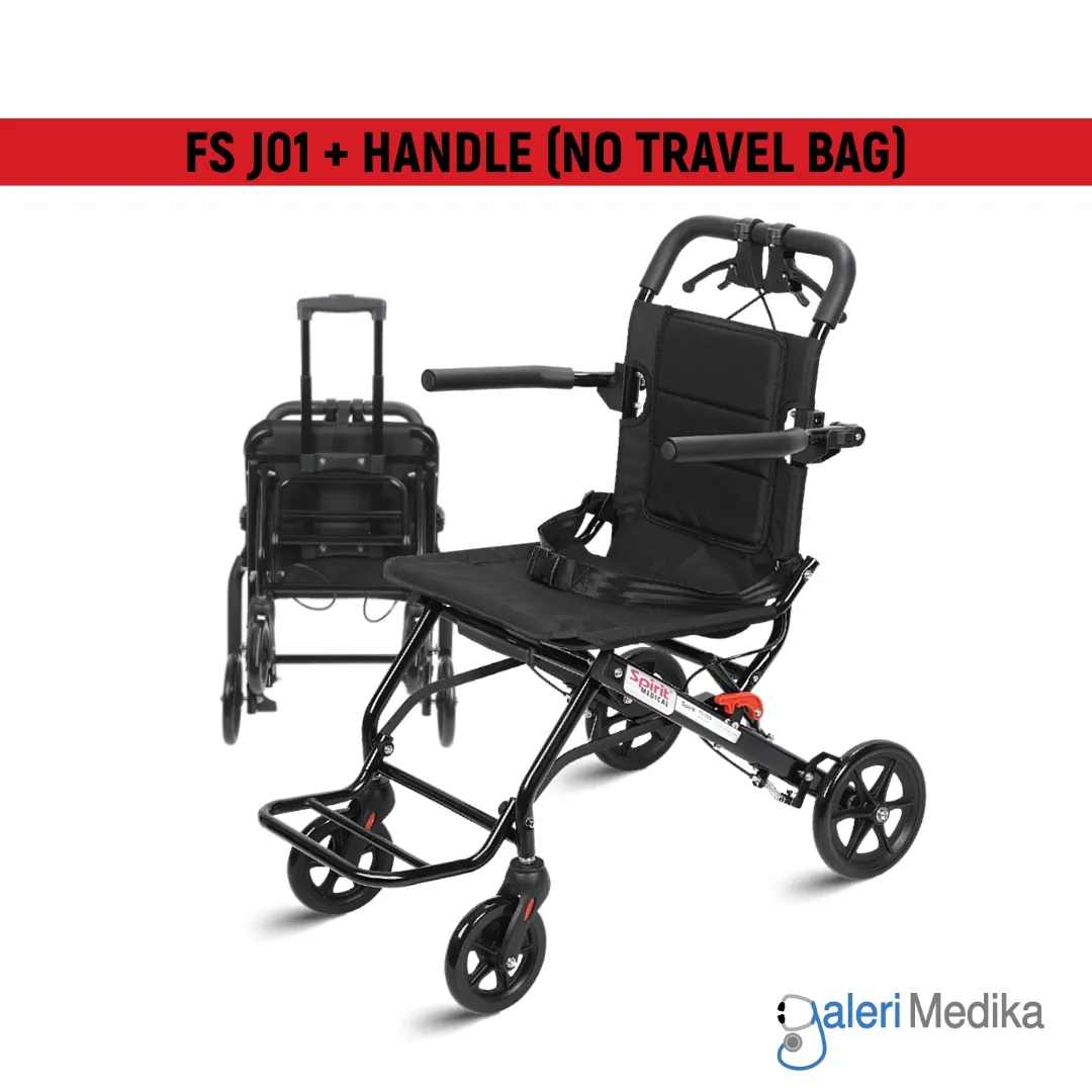 SPIRIT Kursi Roda PORTABLE Lipat Tipis Aluminium Travel Wheelchair FSJ01 SPIRIT Kursi Roda PORTABLE Lipat Tipis Aluminium Travel Wheelchair FSJ01