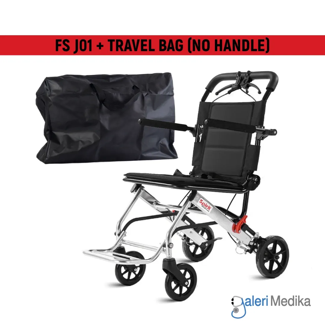 SPIRIT Kursi Roda PORTABLE Lipat Tipis Aluminium Travel Wheelchair FSJ01 SPIRIT Kursi Roda PORTABLE Lipat Tipis Aluminium Travel Wheelchair FSJ01