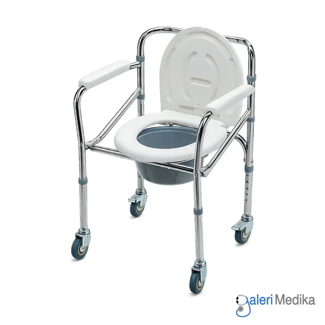 Commode Chair OneHealth KY696 Toilet Portable + Roda Commode Chair OneHealth KY696 Toilet Portable + Roda