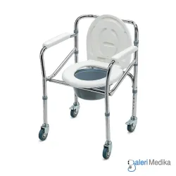 Commode Chair OneHealth KY696 Toilet Portable + Roda Commode Chair OneHealth KY696 Toilet Portable + Roda
