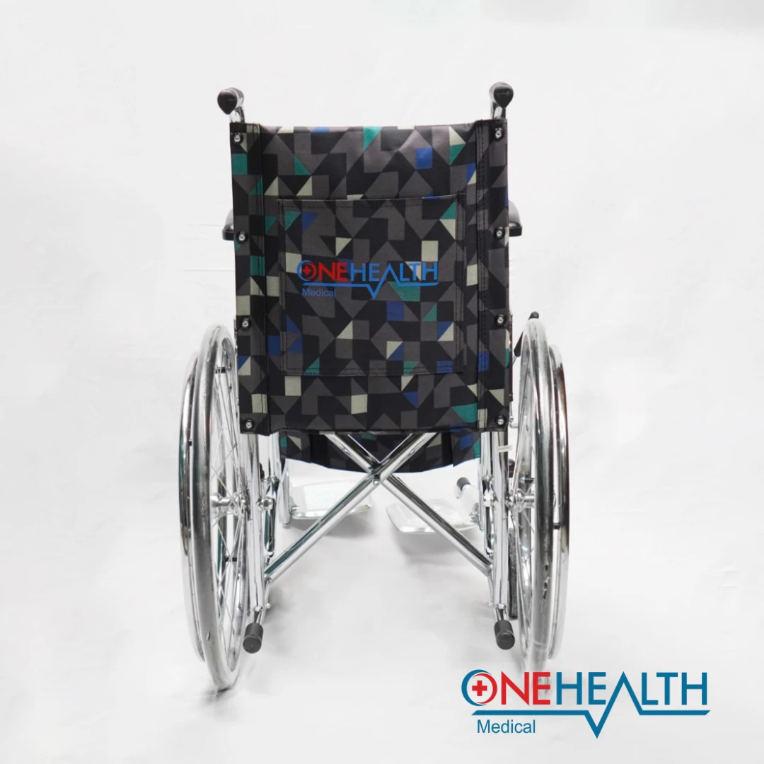 Kursi Roda Standar Anak OneHealth OH-809 Steel Chrome Wheelchair